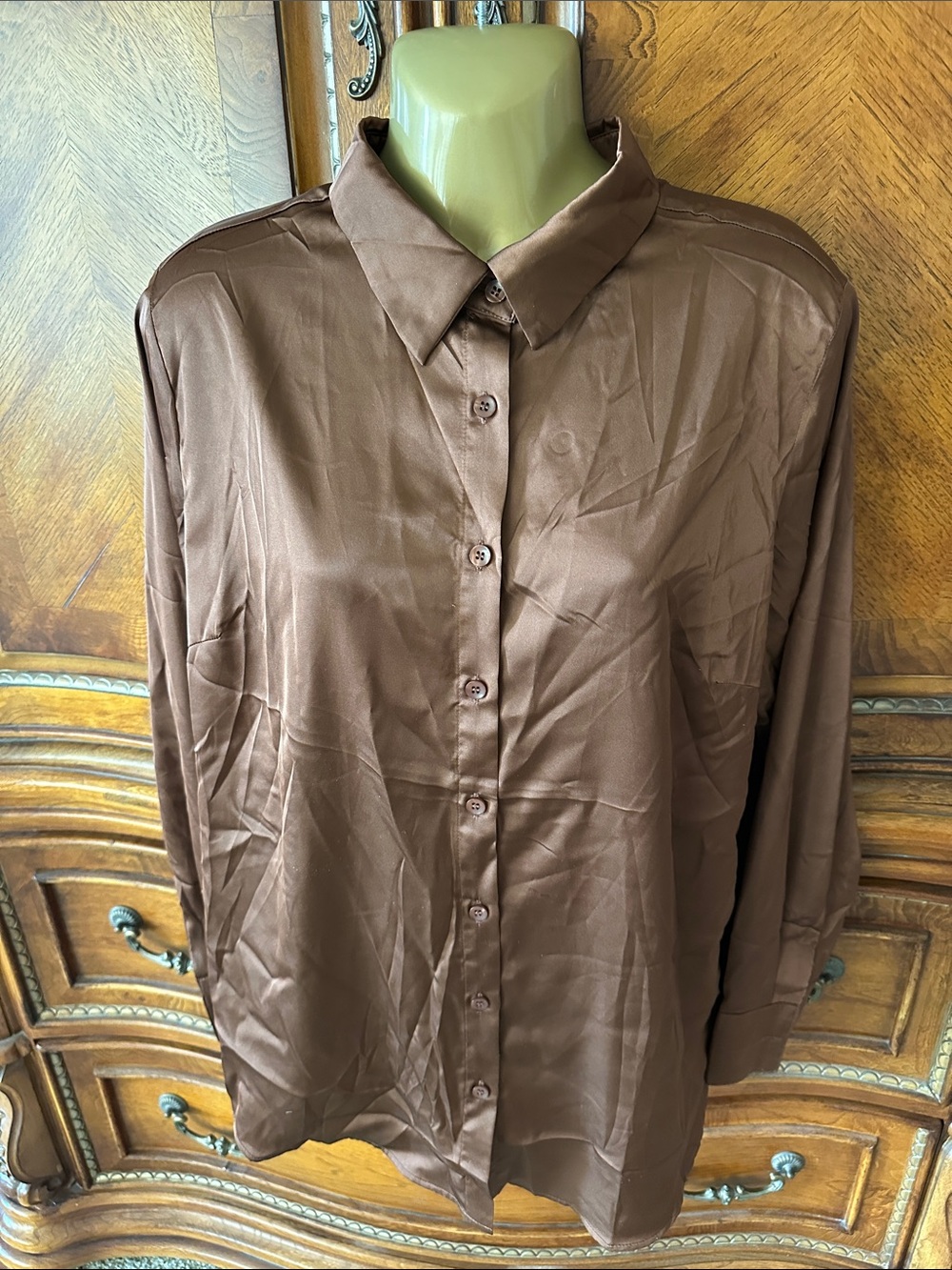 Classic Brown dress or Western Button-Up Shirt